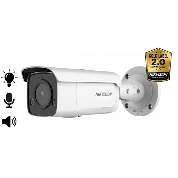 Hikvision DS-2CD2T46G2-ISU/SL, 4MP, 2.8mm, Microfoon en Speaker, Strobe Light, 80m IR